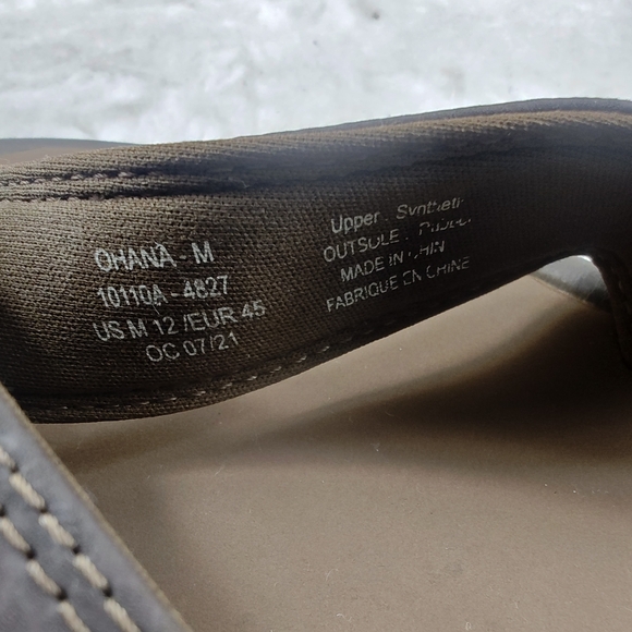 Olukai Ohana Brown Flip Flops Sandals — Men’s Size 12 - Picture 10 of 11